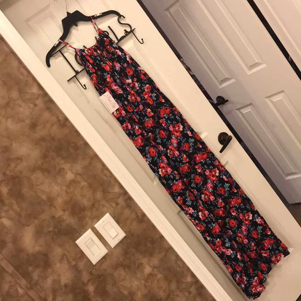 Pink lily maxi dress